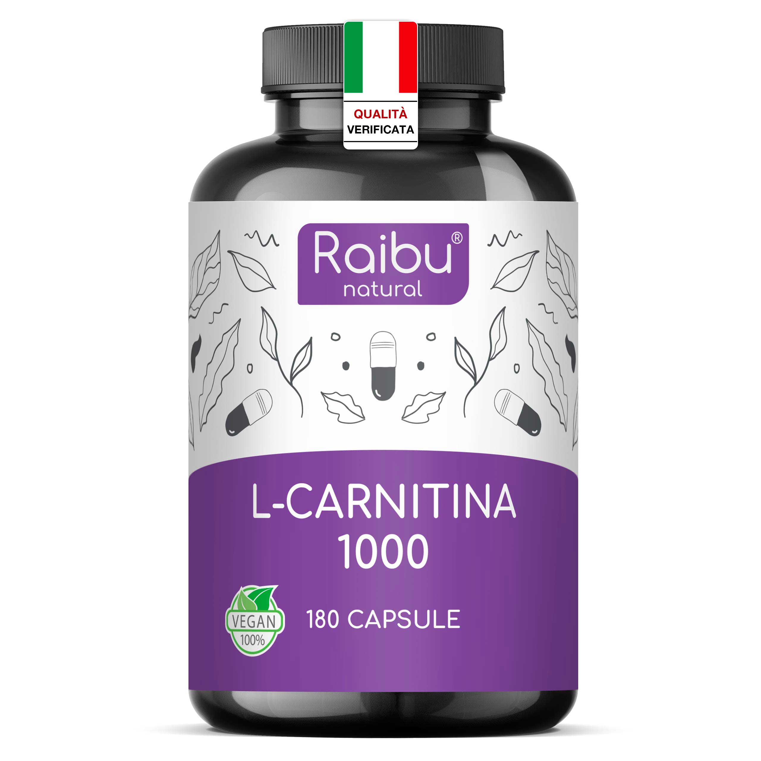 best brand for l carnitine Vitastrong L‑Carnitina - 60 Compresse, Energia Da Grassi 60 pz