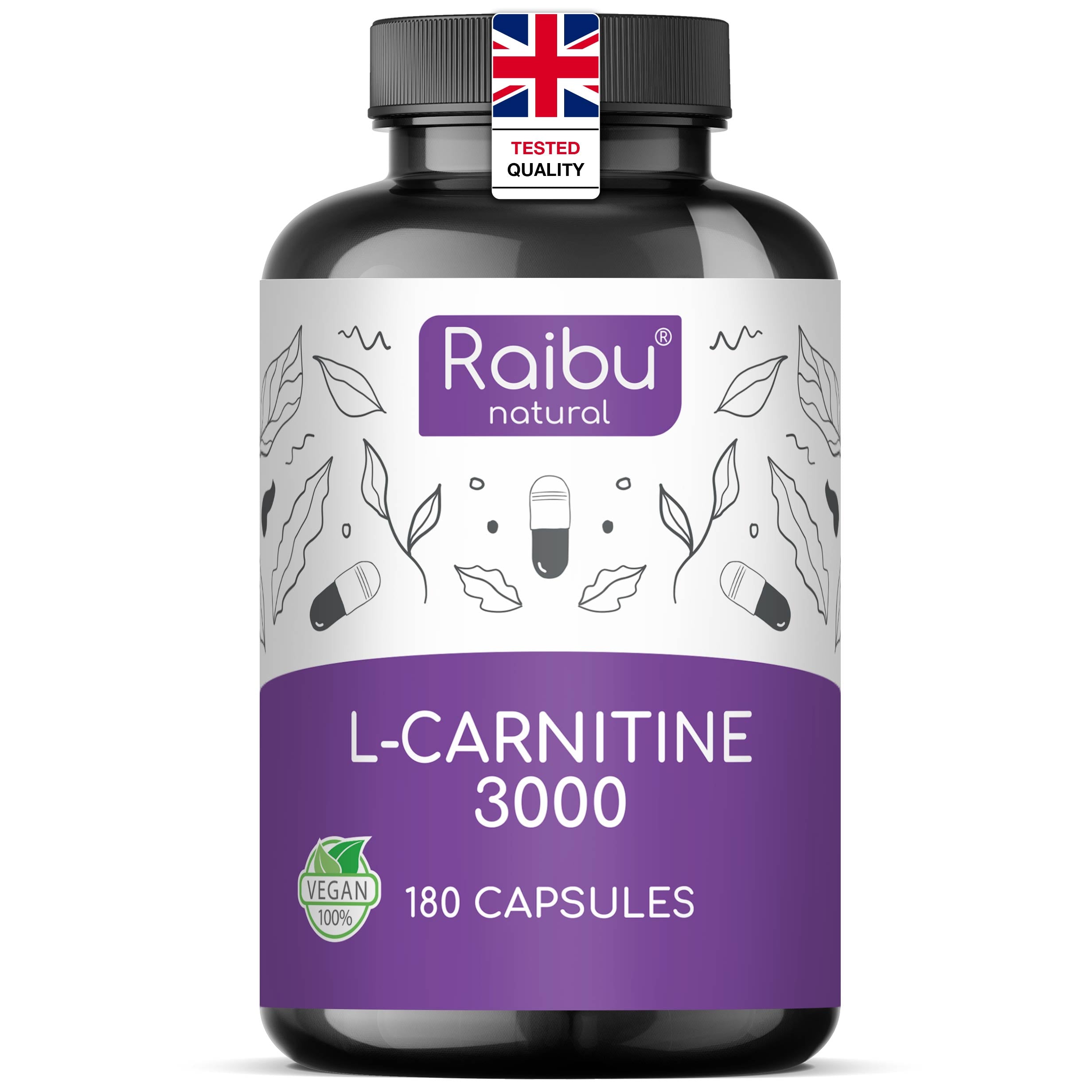 Raibu L-Carnitine 3000 | 180 Cap. Raibu L-Carnitine 3000 | 180 Cap.