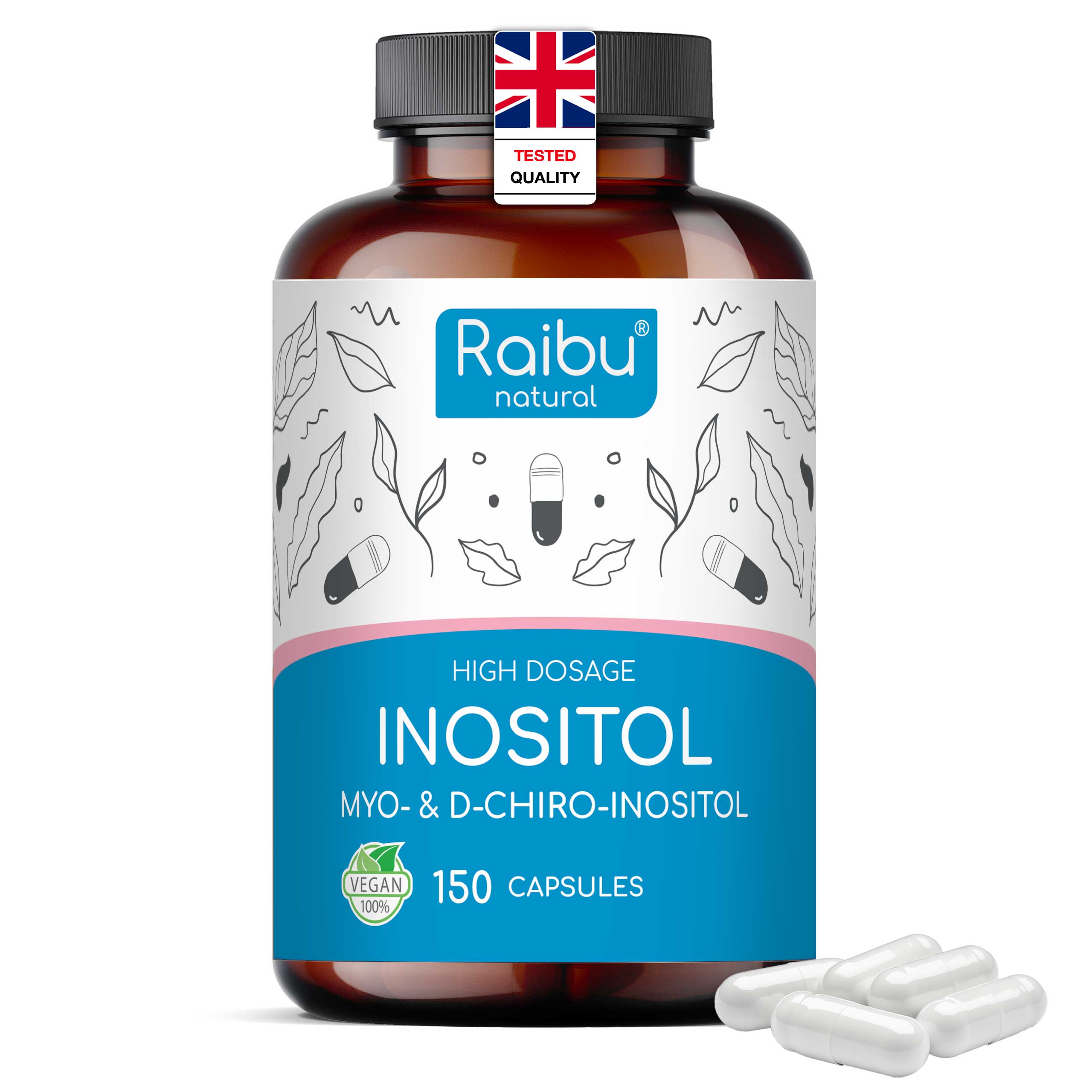 Mio-Inositolo, Folato E Cromo – 90 Capsule 1000mg Hey Natural Per Supporto Ormonale E Metabolismo - Foto 4