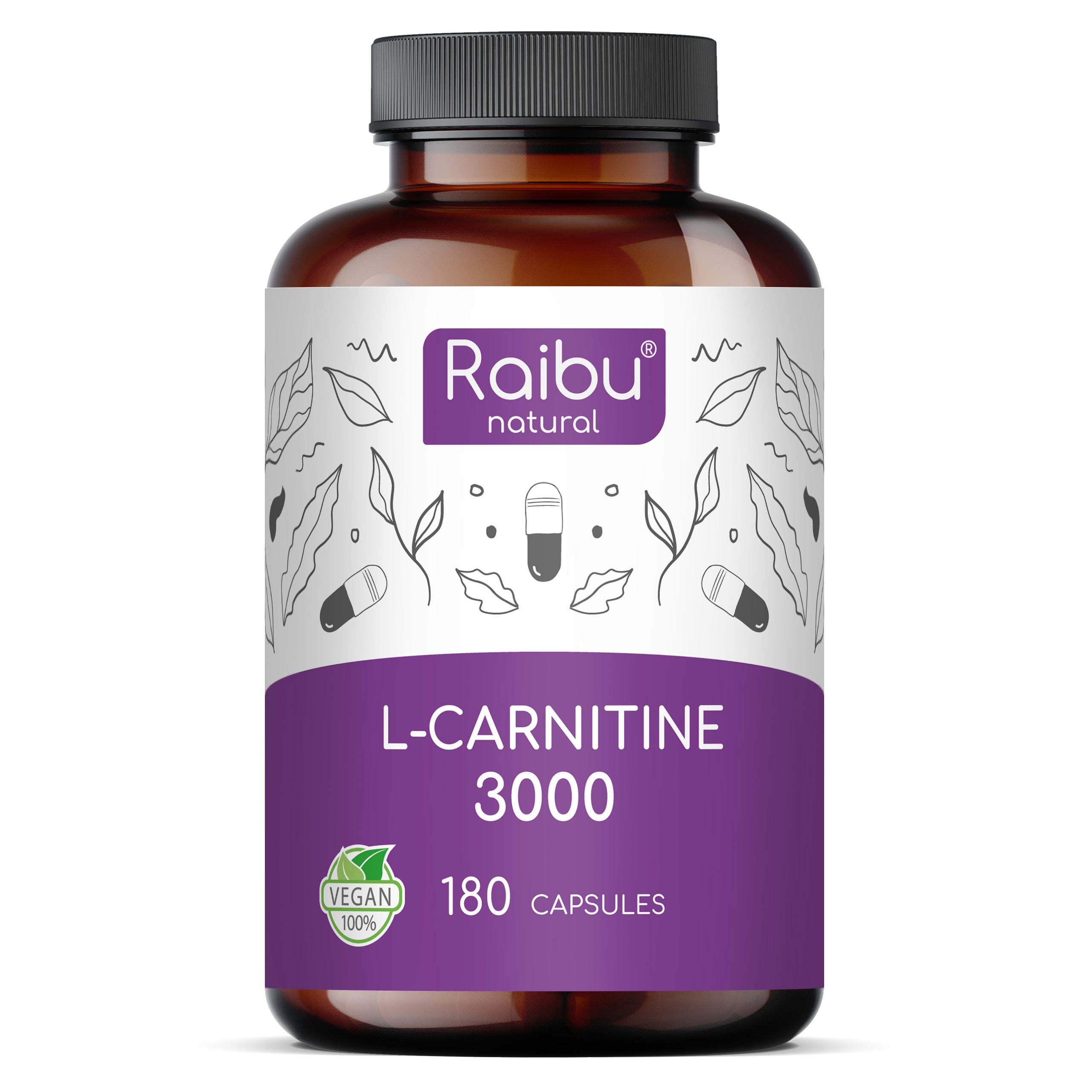 Raibu L-Carnitine 3000 | 180 Cap. Raibu L-Carnitine 3000 | 180 Cap.