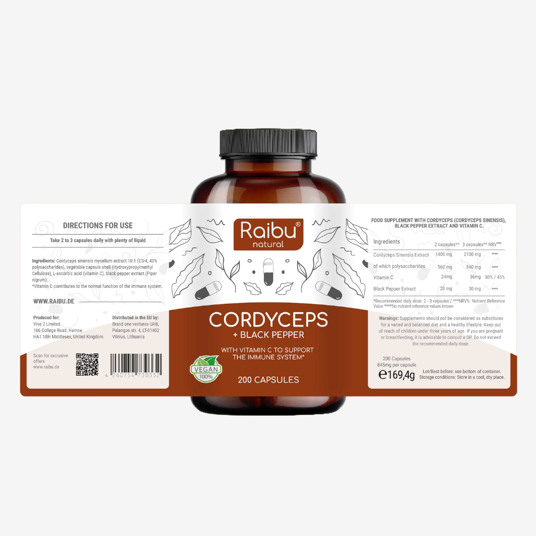 Cordyceps (dosis alta) |200 Cap.