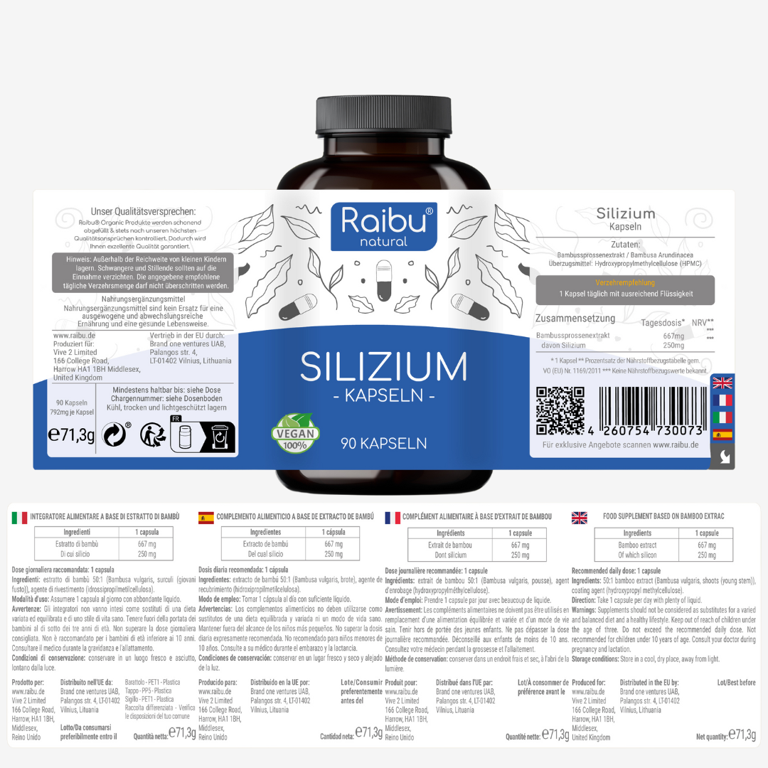 Silicium - haute dose (500 mg) | 90 Cap.