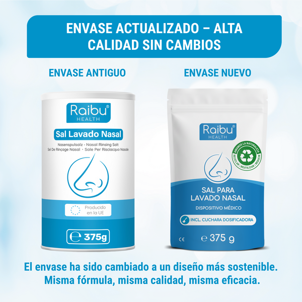 Sal para enjuague nasal para duchas nasales