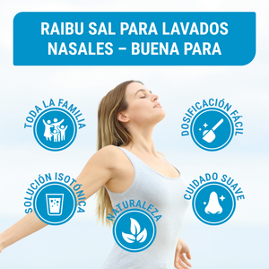 Sal para enjuague nasal para duchas nasales