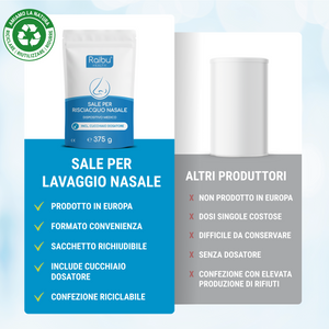 Sal para enjuagues nasales y duchas nasales (it)