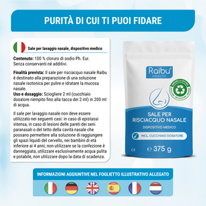 Sal para enjuagues nasales y duchas nasales (it)