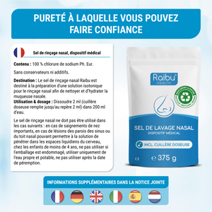 Nasal Rinse Salt for Nasal Showers (fr)