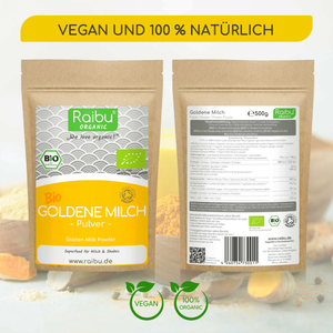 Latte d'oro in polvere I Miscela per latte Ashwagandha e curcuma (eu)