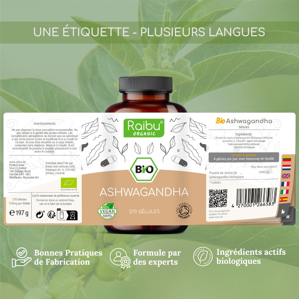 Ashwagandha | 270 cápsulas (fr)