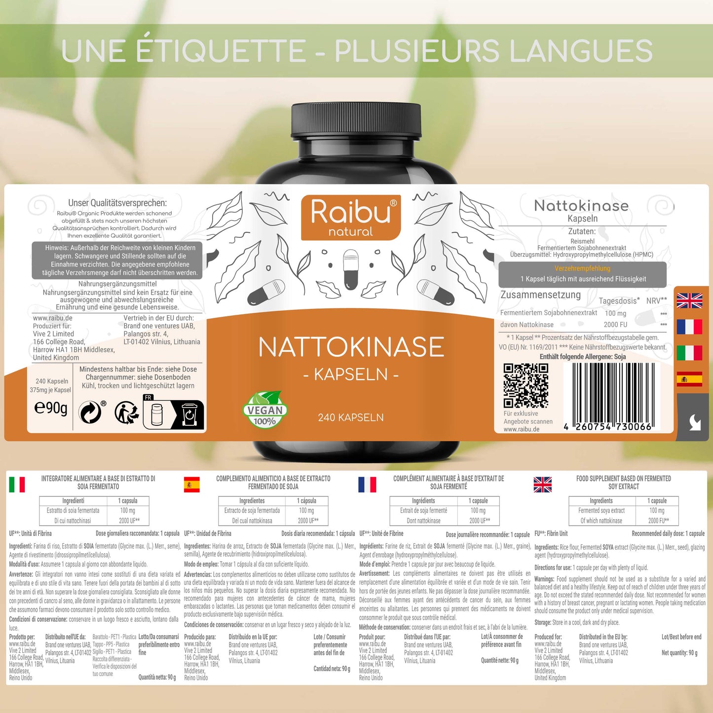 Nattokinase | 240 gélules