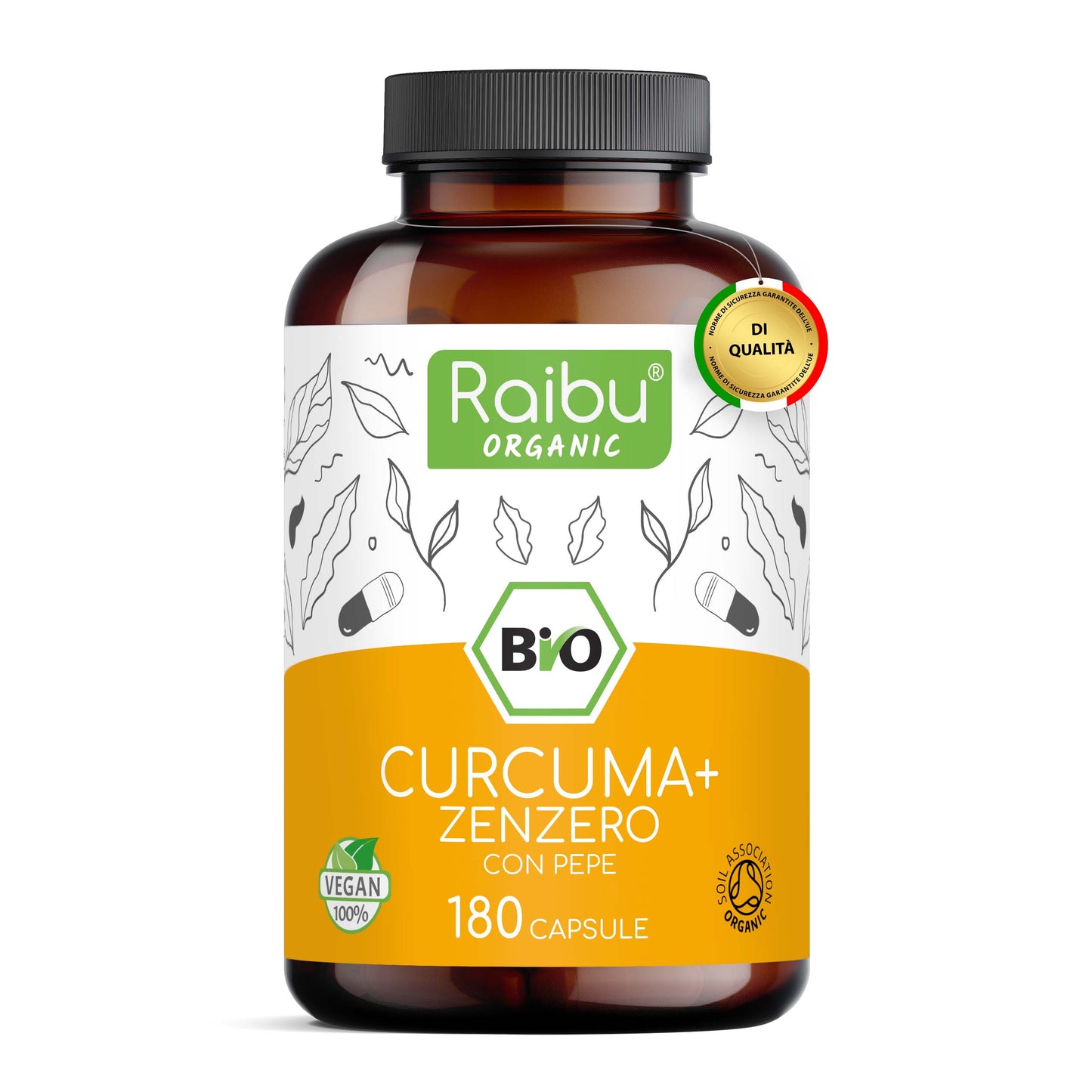 Curcuma, zenzero con pepe nero | 180 Cap.