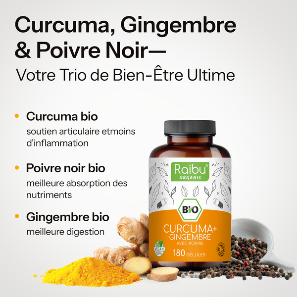 Curcuma, zenzero con pepe nero | 180 Cap.