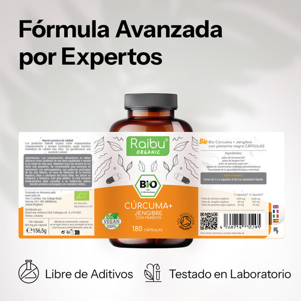 Curcuma, zenzero con pepe nero | 180 Cap.