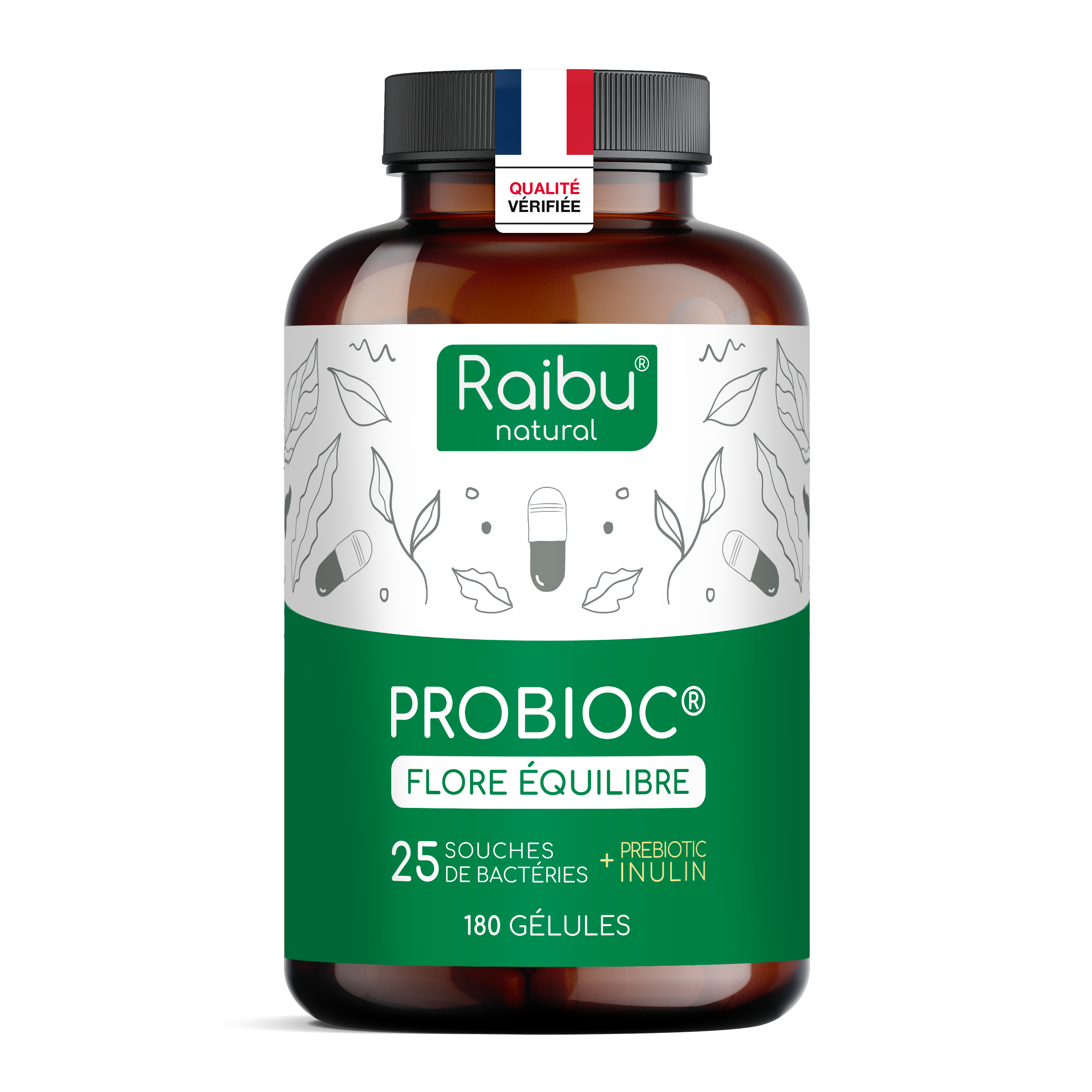 Probiotique - 25 souches bactériennes avec inuline | 180 Cap.