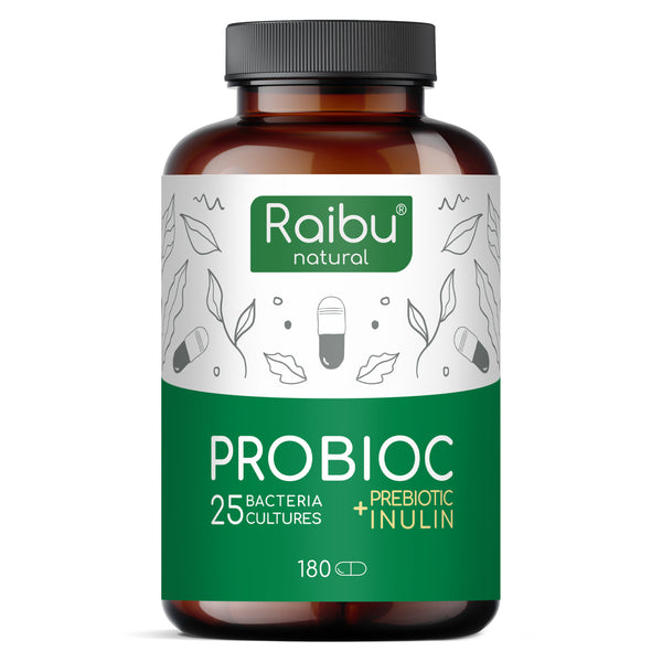 Probiotique - 25 souches bactériennes avec inuline | 180 gélules (UE)