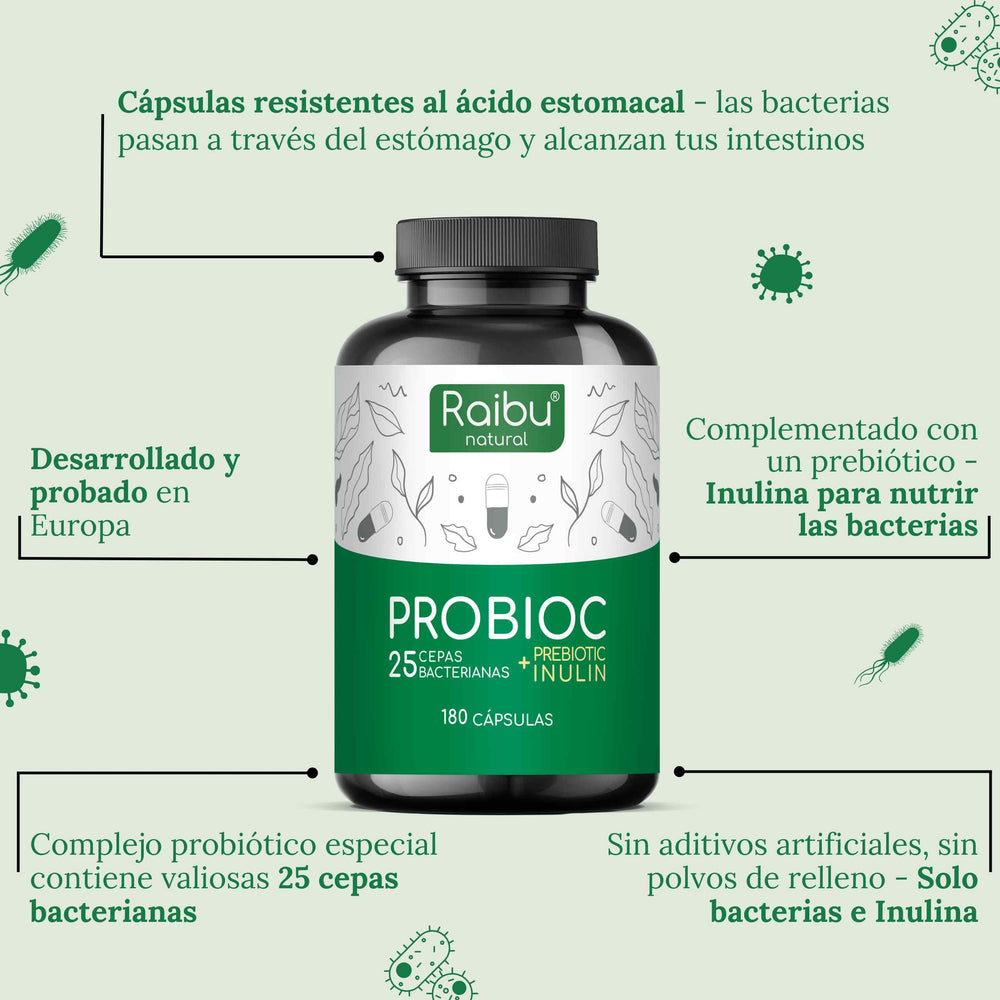 Probiotic - 25 bacterial strains with inulin | 180 Cap (es)