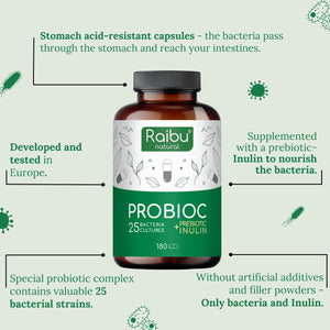 Probiotic - 25 bacterial strains with inulin | 180 Cap (uk)