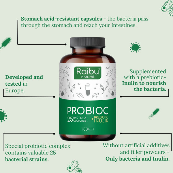 Probiotic - 25 bacterial strains with inulin | 180 Cap (uk)