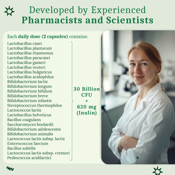 Probiotic - 25 bacterial strains with inulin | 180 Cap (uk)