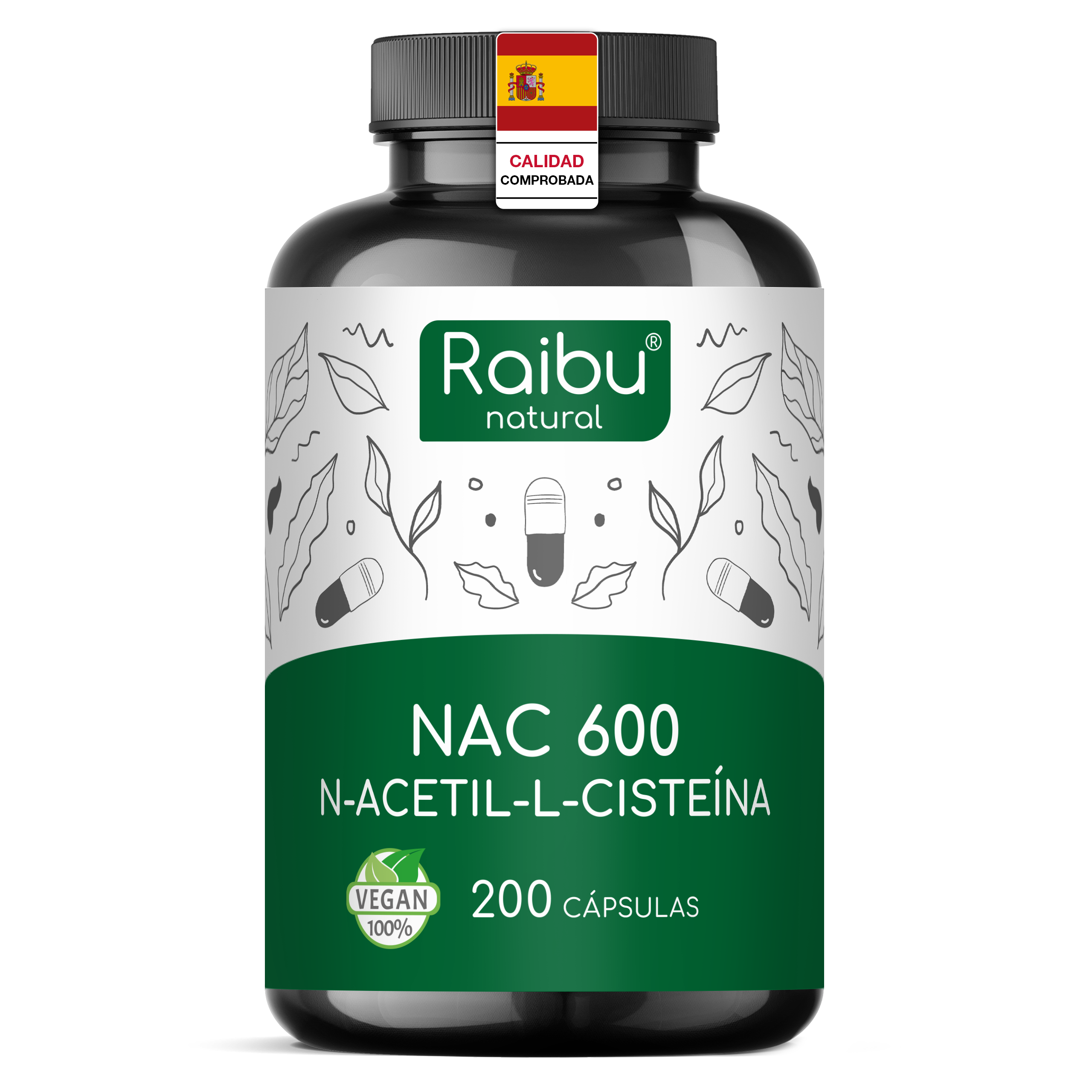 NAC (N-Acetil-Cisteína) 600 | 200 cápsulas