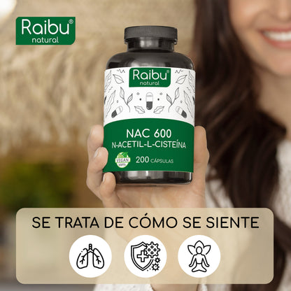 NAC (N-Acetil-Cisteína) 600 | 200 gorras. (es)