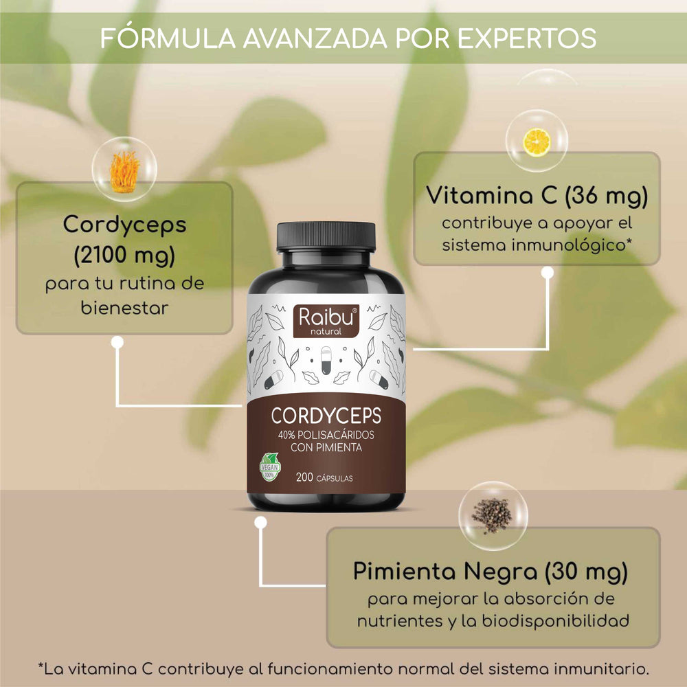 Cordyceps (dosis alta) | 200 cápsulas