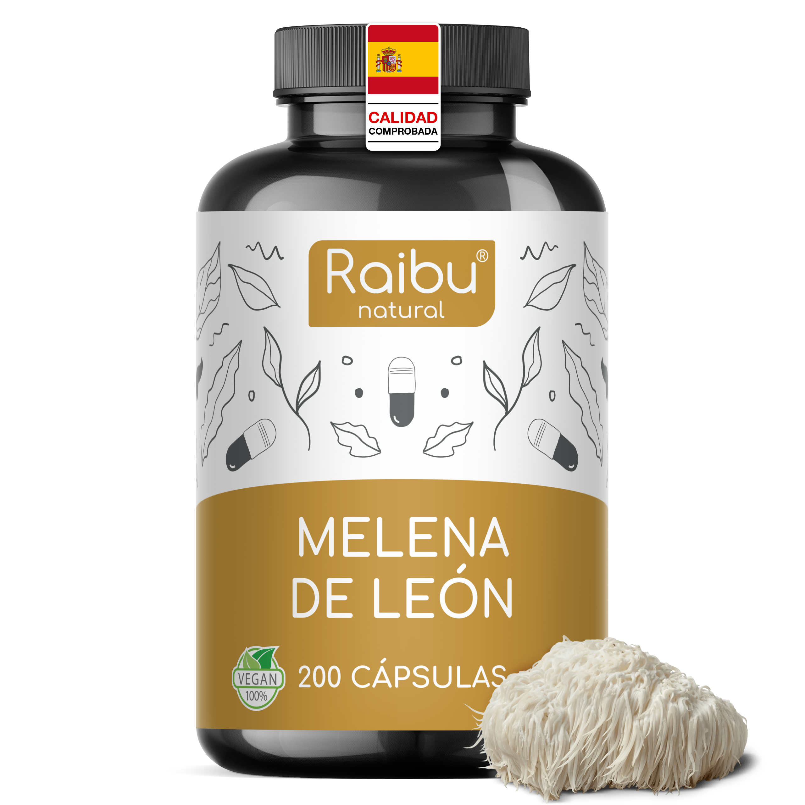 Melena de león (dosis alta) | 200 cápsulas