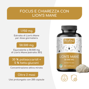 Lions Mane (dose elevata) | 200 Cap (it)