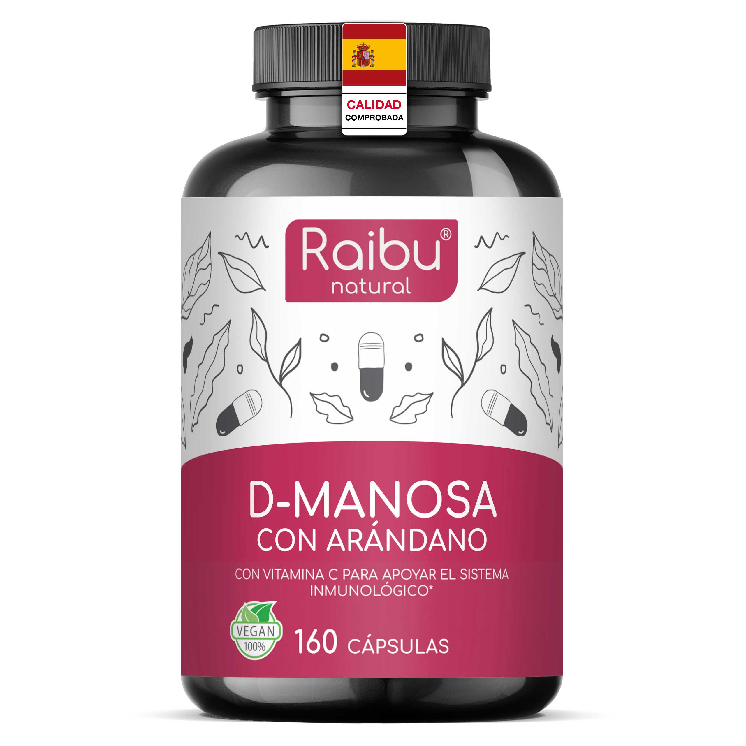 D-manosa con arándano rojo | 160 cápsulas