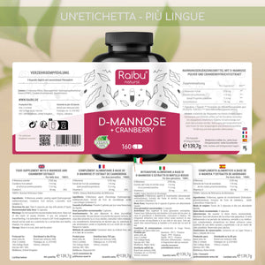 D-Mannosio con mirtillo rosso | 160 Cap. 