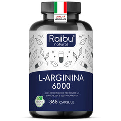 L-Arginina - 6000 mg | 365 gorra (es)
