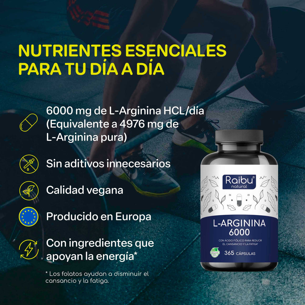 L-Arginina - 6000 mg | 365 Tapa(s)