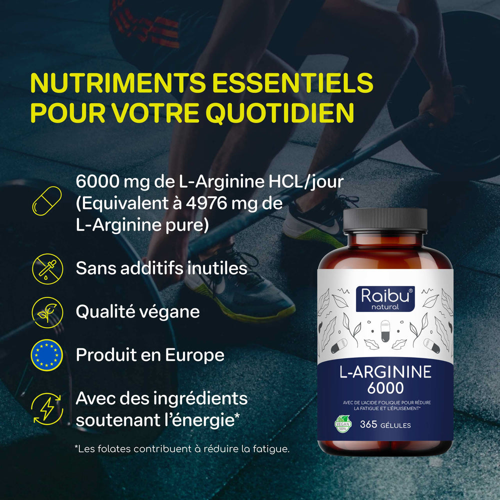 L-Arginina - 6000 mg | 365 Cap (fr)