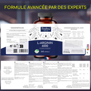L-Arginin - 6000mg | 365 Cap (fr)
