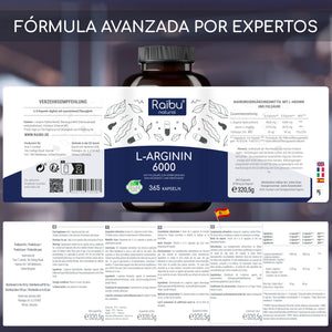 L-Arginina - 6000mg | 365 capsule
