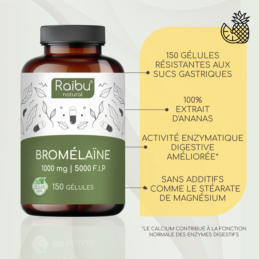 Bromelina (dosis alta) 1000 mg I 150 Cápsulas (fr)