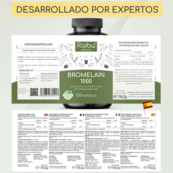 Bromelina (dose elevata) 1000 mg I 150 cap.