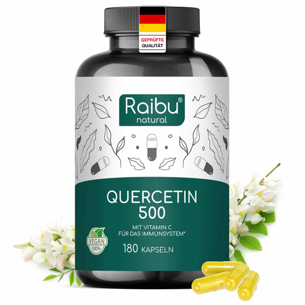 Quercetina 500 mg con vitamina C | 180 capsule (eu)