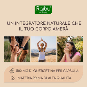 Quercetina 500mg con vitamina C | 180 Cap.