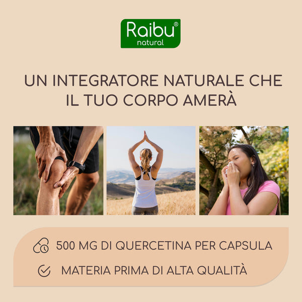 Quercetina 500mg con vitamina C | 180 Cap.
