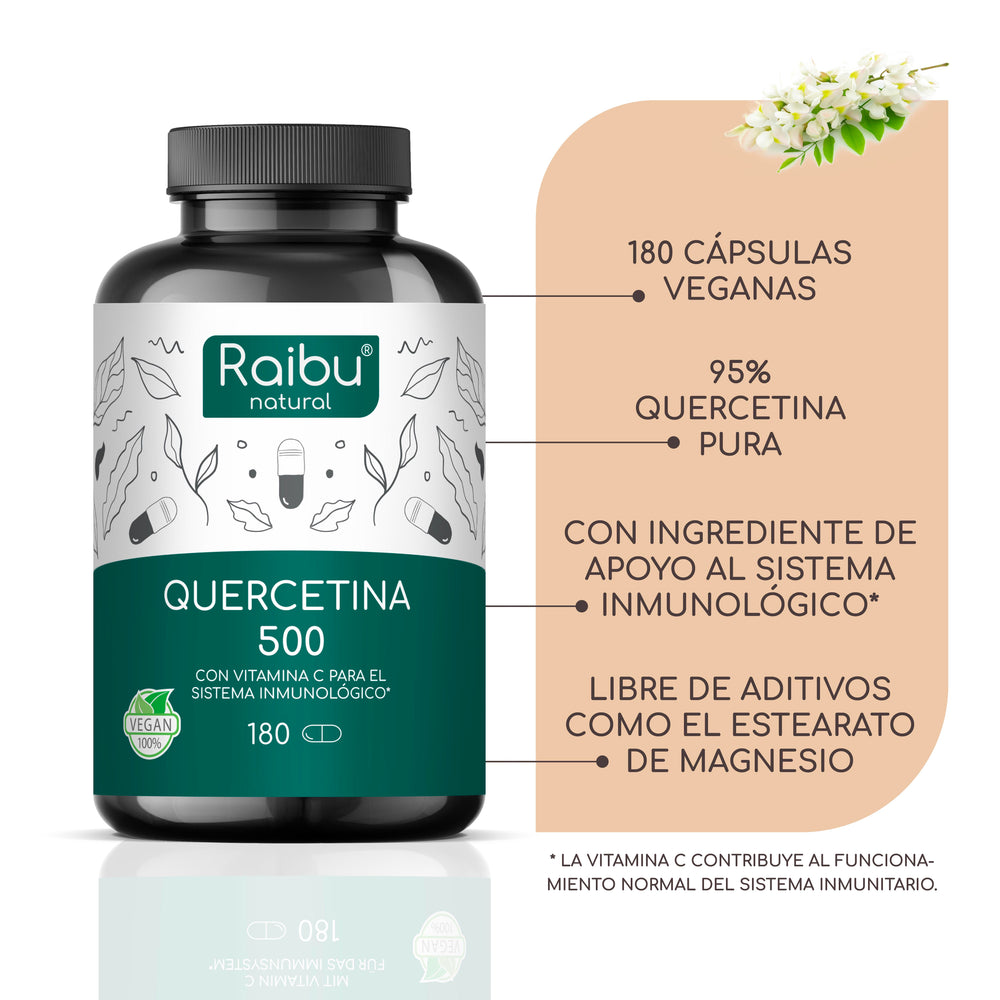 Quercetina 500mg con Vitamina C | 180 Cap.