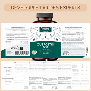 Quercetina 500mg con vitamina C | 180 Cap.