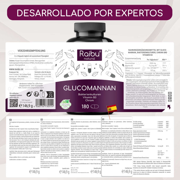 Glucomannano |180 Cap(es)