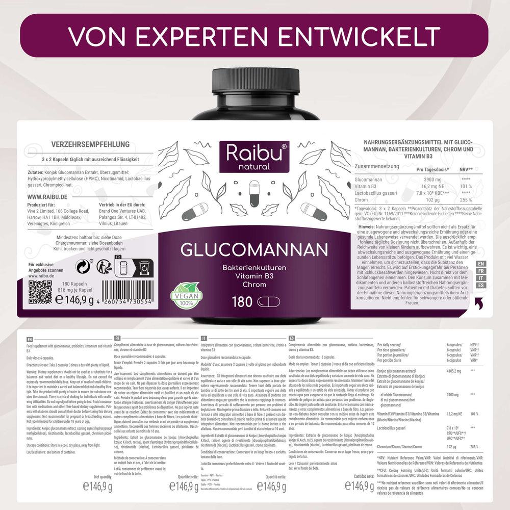 Glucomanano |180 Cáps.