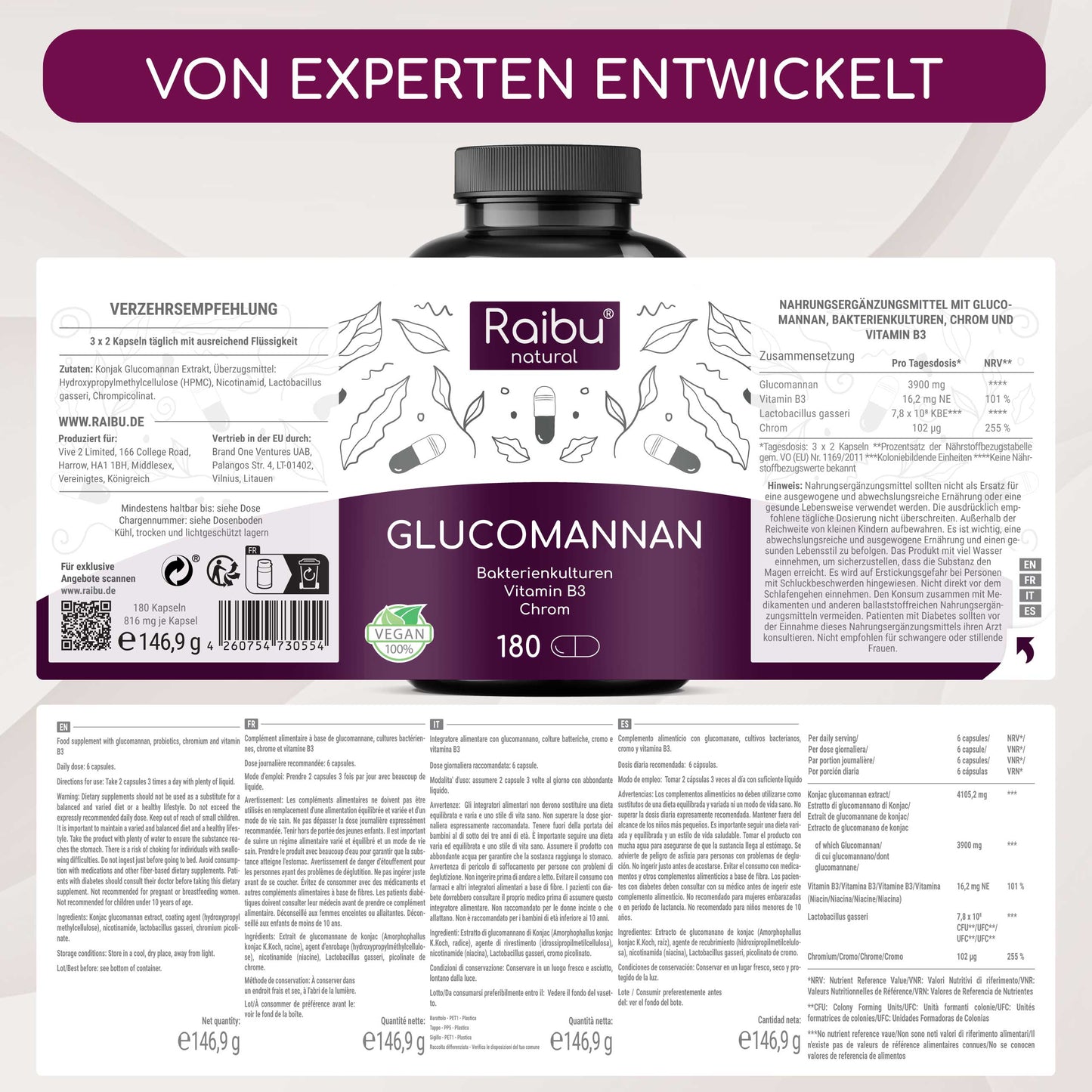 Glucomannan |180 Cap (eu)