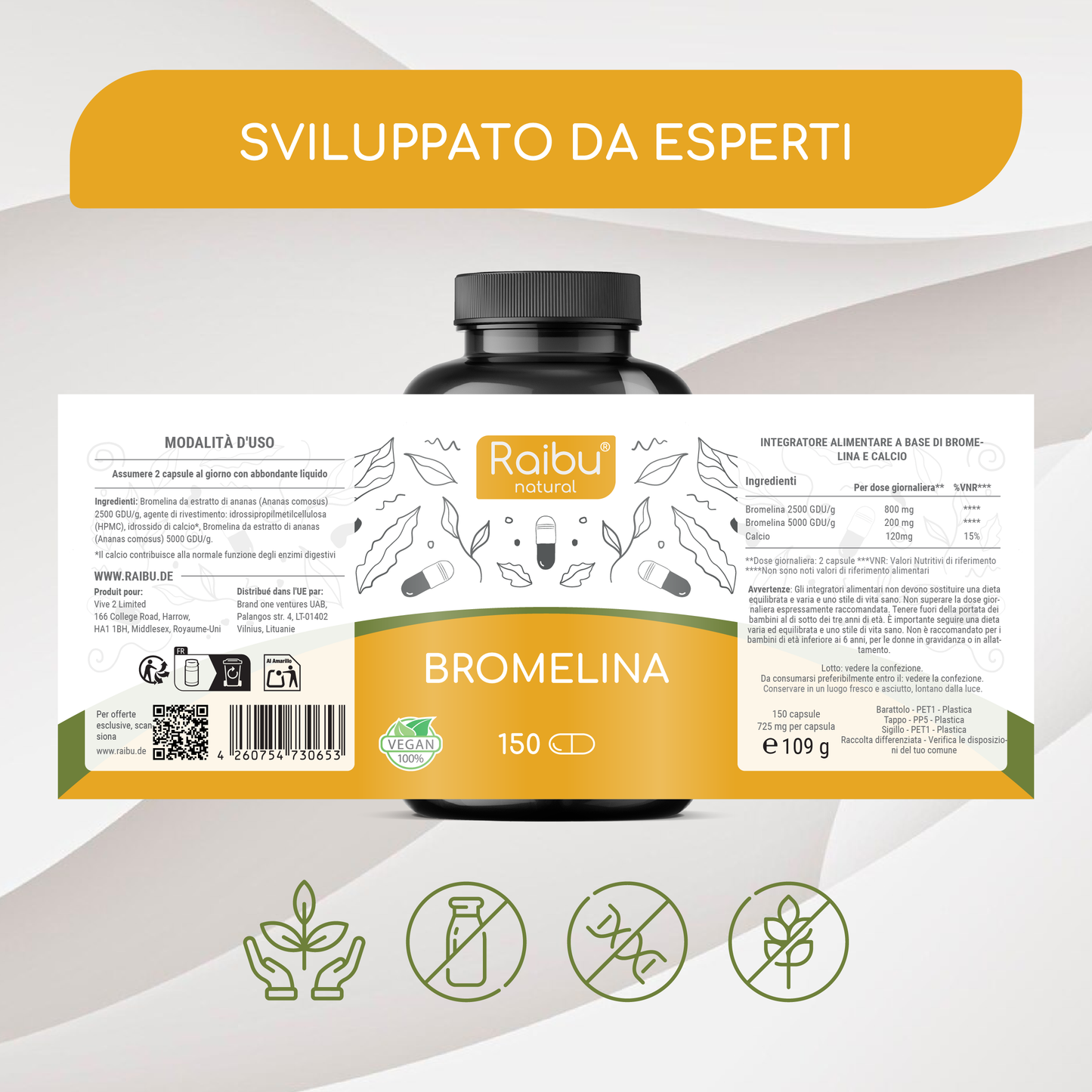 Bromelina 5000 | 150 cápsulas (i)