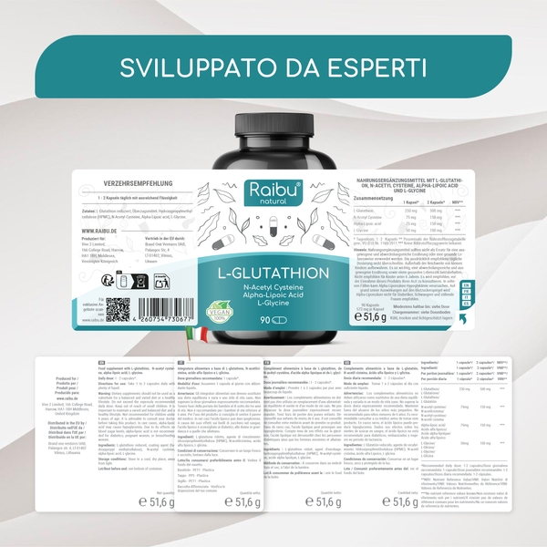 L-Glutatión | 90 cápsulas (it)