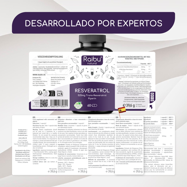 Resveratrol | 60 cápsulas