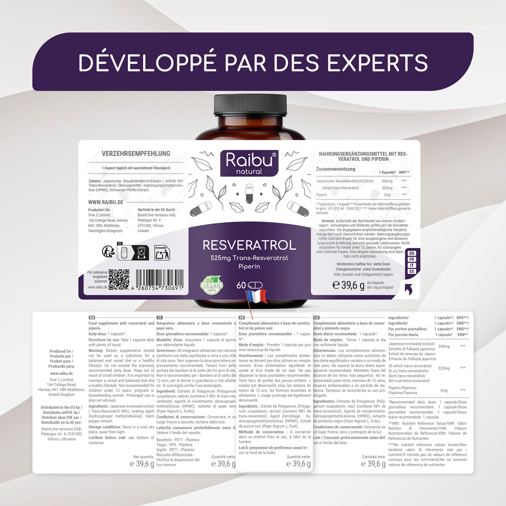 Resveratrol | 60 cápsulas