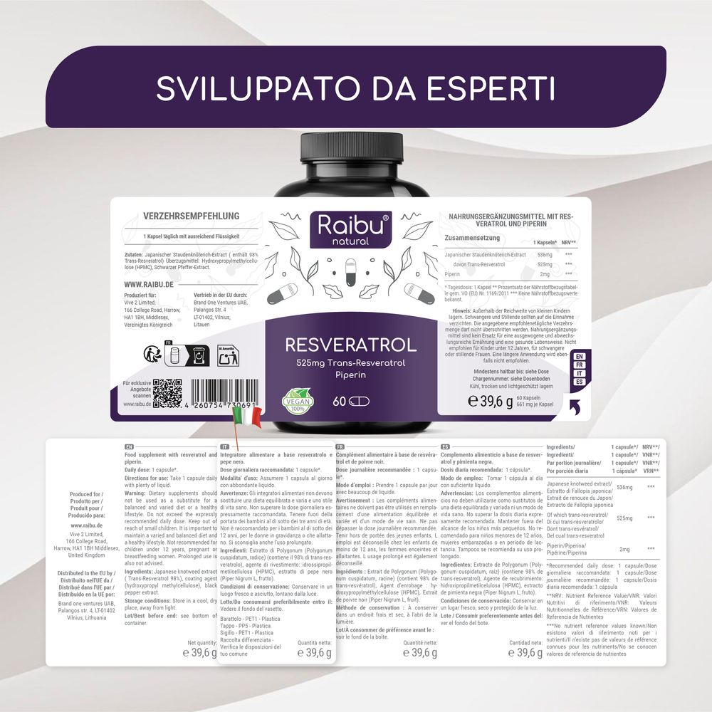 Resveratrol | 60 cápsulas